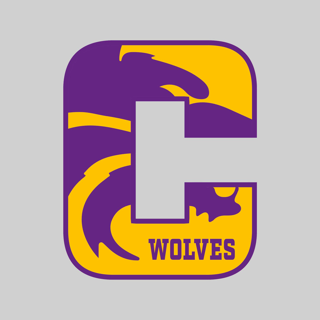 Central Wolves - Spirit Wear - C with Inset Mascot and Mascot Name