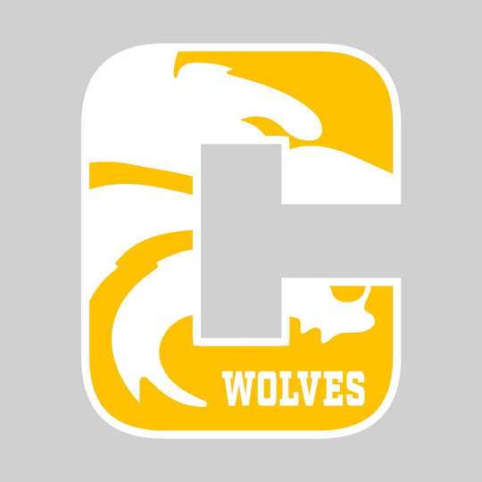 Central Wolves - Spirit Wear - C with Inset Mascot and Mascot Name