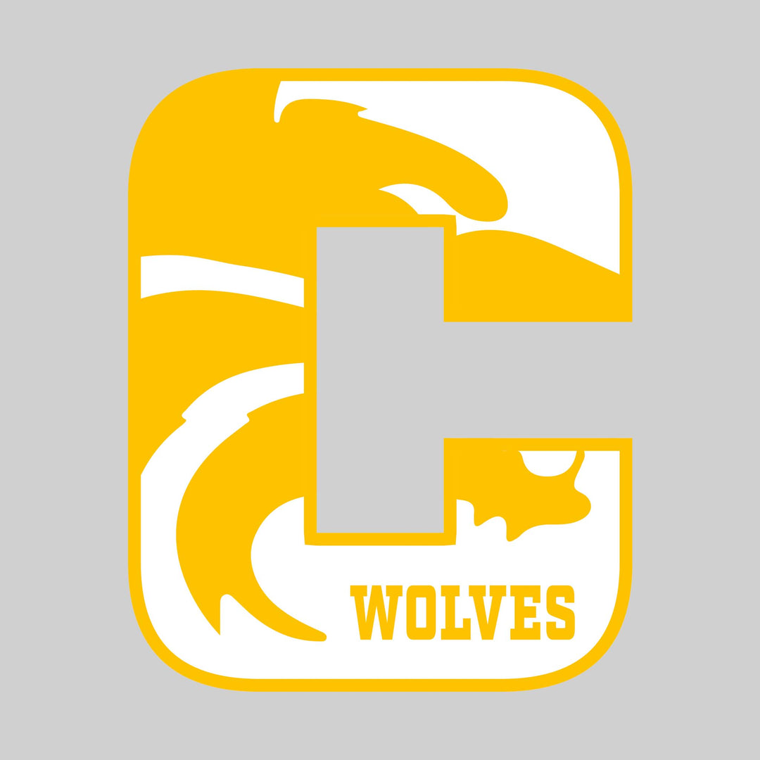 Central Wolves - Spirit Wear - C with Inset Mascot and Mascot Name