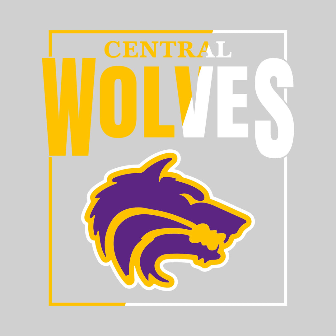 Central Wolves - Spirit Wear - Split-Color Boxed with Mascot