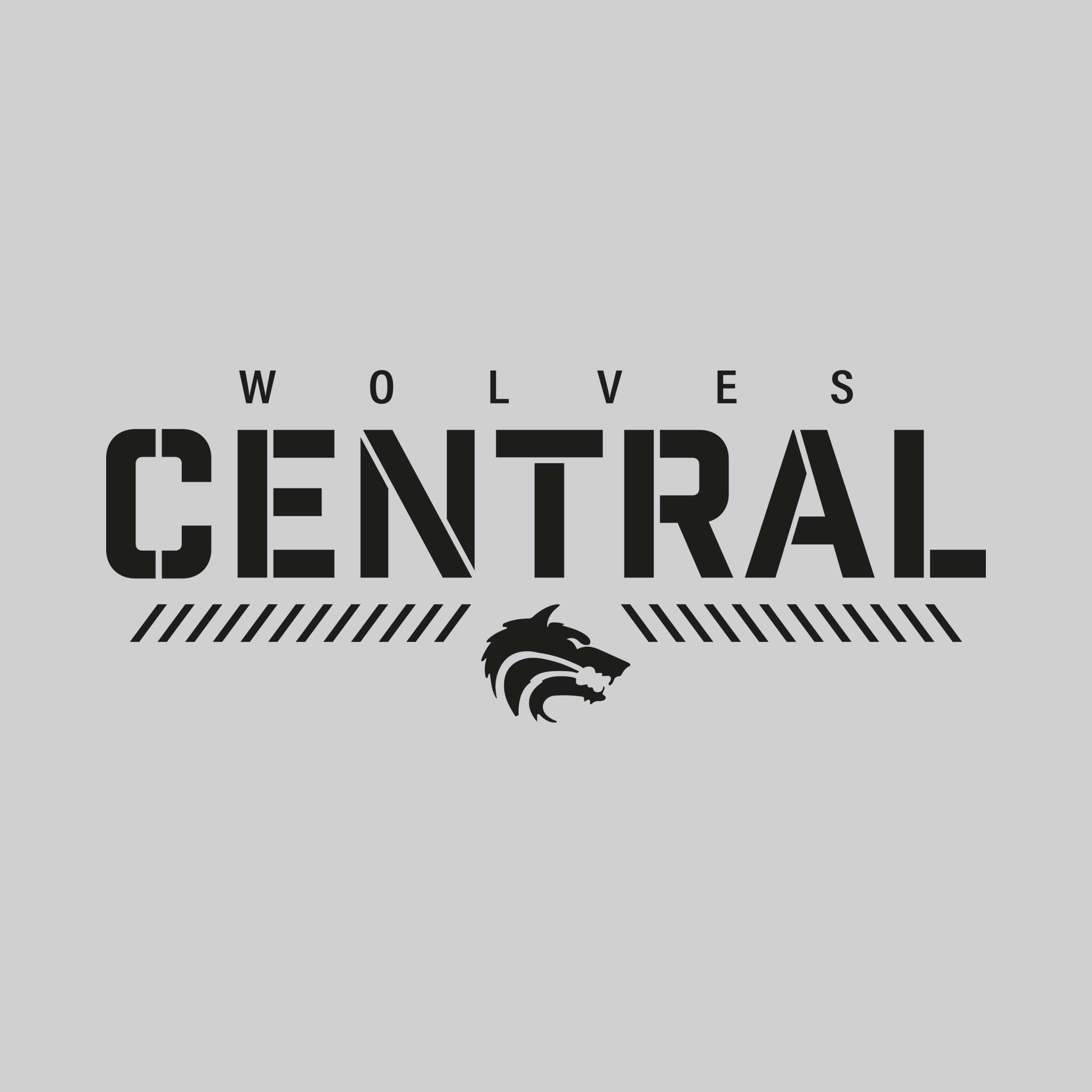 Central Wolves - Spirit Wear - Stenciled School Name with Mascot ...