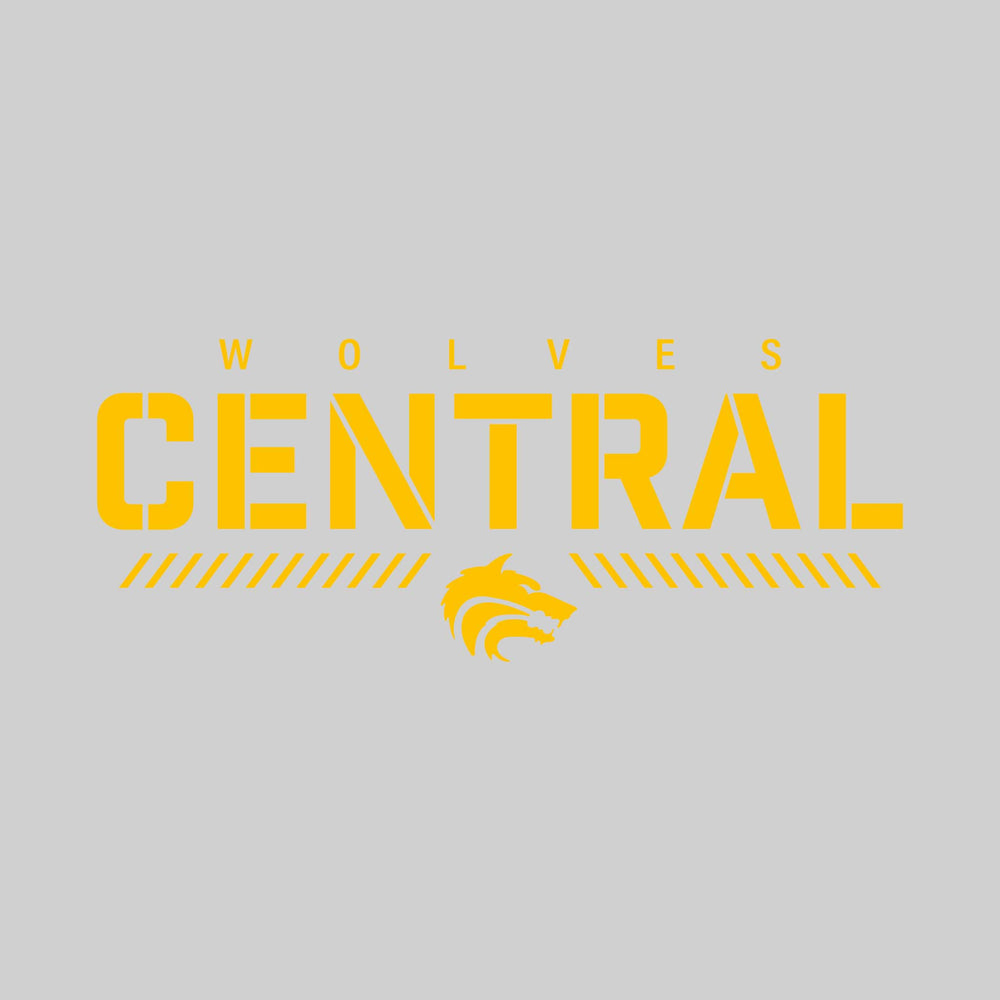 Central Wolves - Spirit Wear - Stenciled School Name with Mascot