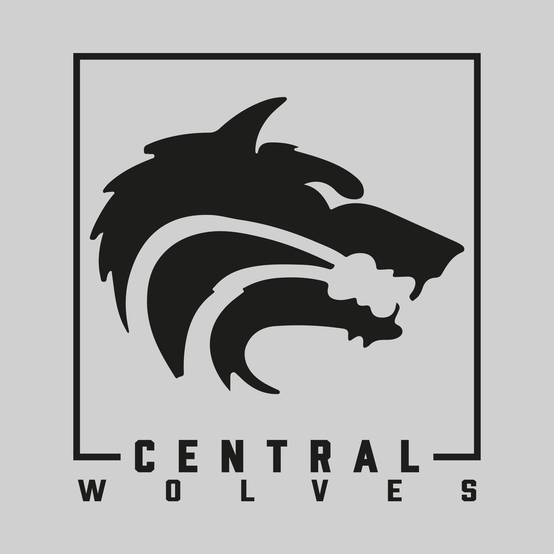 Central Wolves - Spirit Wear - Boxed Mascot with School Name