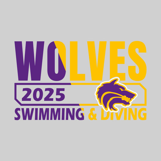 Central Wolves - Swimming - Split Color-Blocked Year