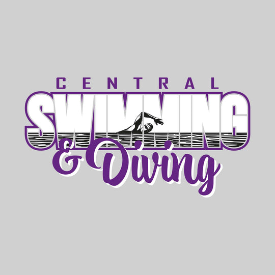 Central Wolves - Swimming - Swimmer Silhouette in Letters