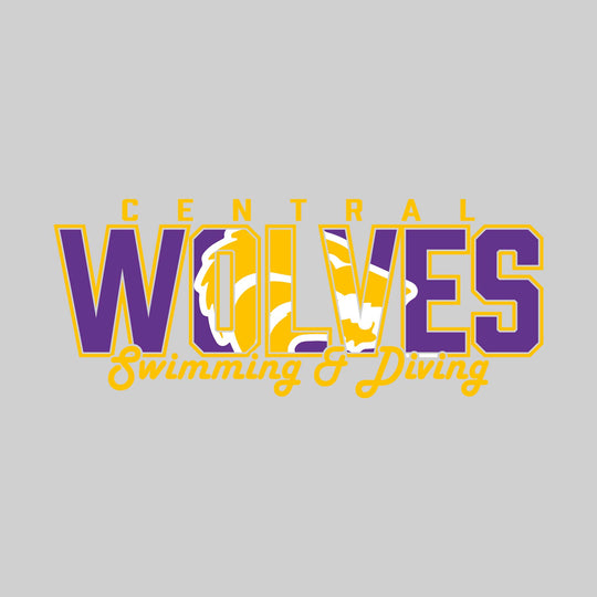 Central Wolves - Swimming - Wolves with Mascot Inset