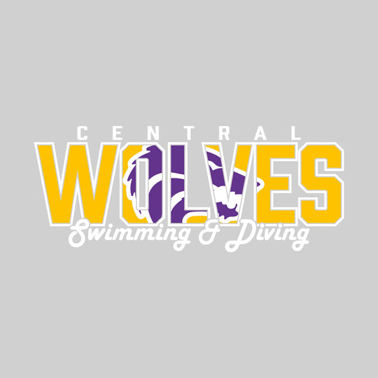 Central Wolves - Swimming - Wolves with Mascot Inset