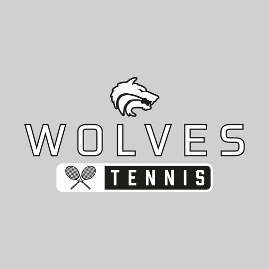 Central Wolves - Tennis - Mascot Over Name with Rounded Rectangle