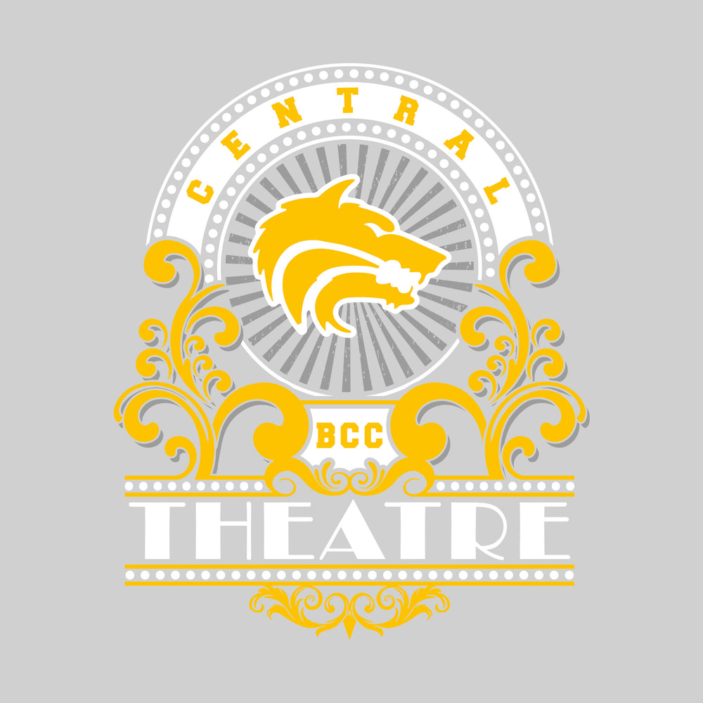 Central Wolves - Theatre - Vintage Sign with Lights & Filigree