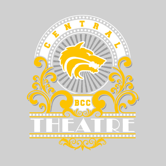 Central Wolves - Theatre - Vintage Sign with Lights & Filigree