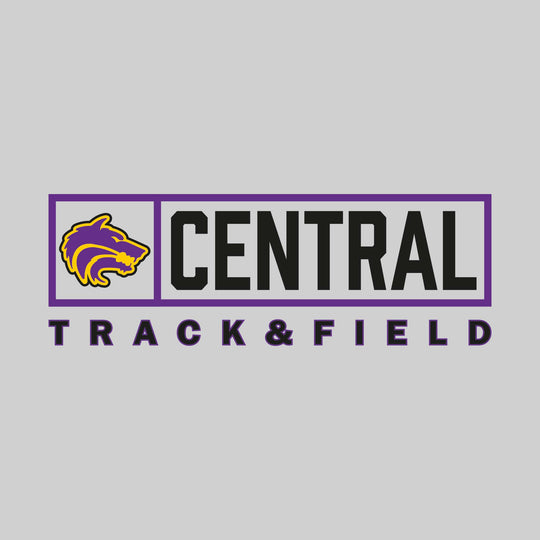 Central Wolves - Track & Field - Framed Mascot & School Name