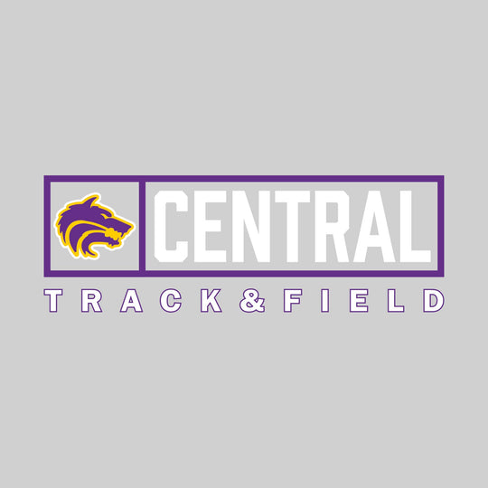 Central Wolves - Track & Field - Framed Mascot & School Name
