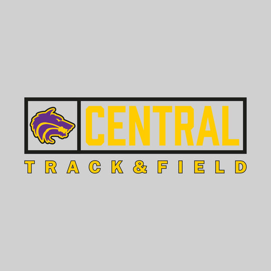 Central Wolves - Track & Field - Framed Mascot & School Name