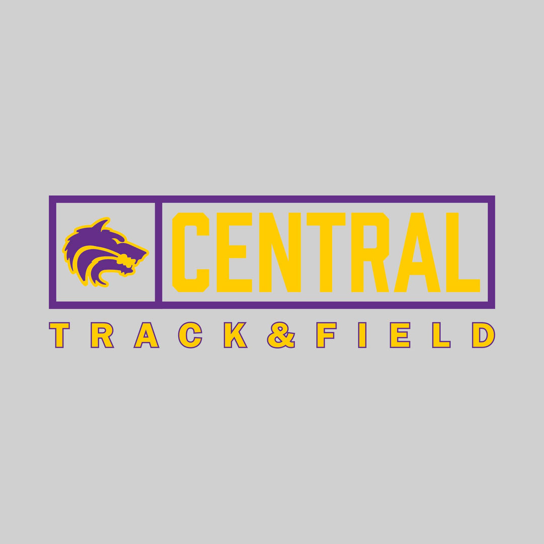 Central Wolves - Track & Field - Framed Mascot & School Name