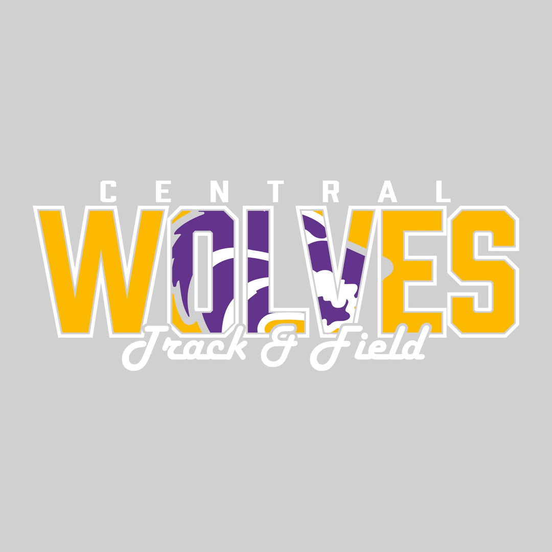 Central Wolves - Track & Field - Wolves with Mascot Inset