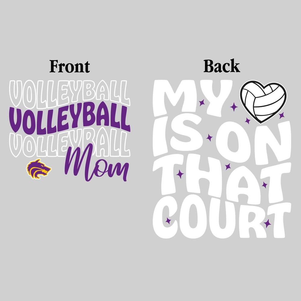Central Wolves - Volleyball - Volleyball Mom - My Heart is on That Court