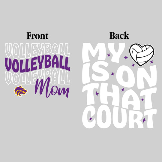 Central Wolves - Volleyball - Volleyball Mom - My Heart is on That Court