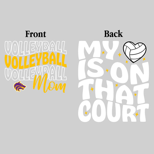 Central Wolves - Volleyball - Volleyball Mom - My Heart is on That Court