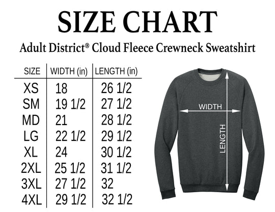 All Saints Cougars - Football - District Champs - 2026 - District® Cloud Fleece Crewneck Sweatshirt
