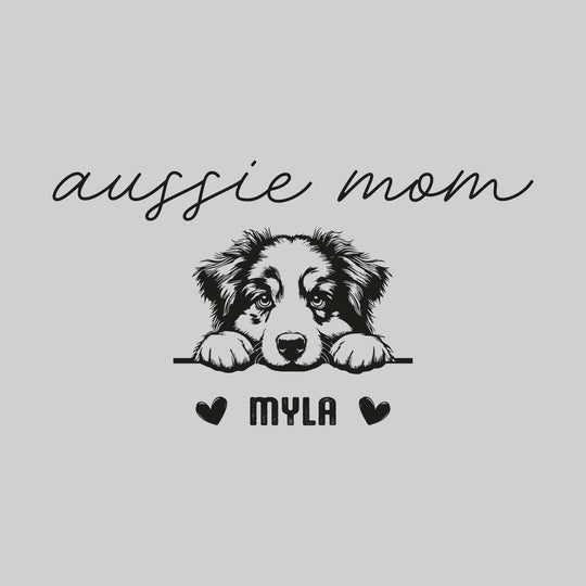 Dog Mom - Breed with Image and Pet Name - Pesonalized