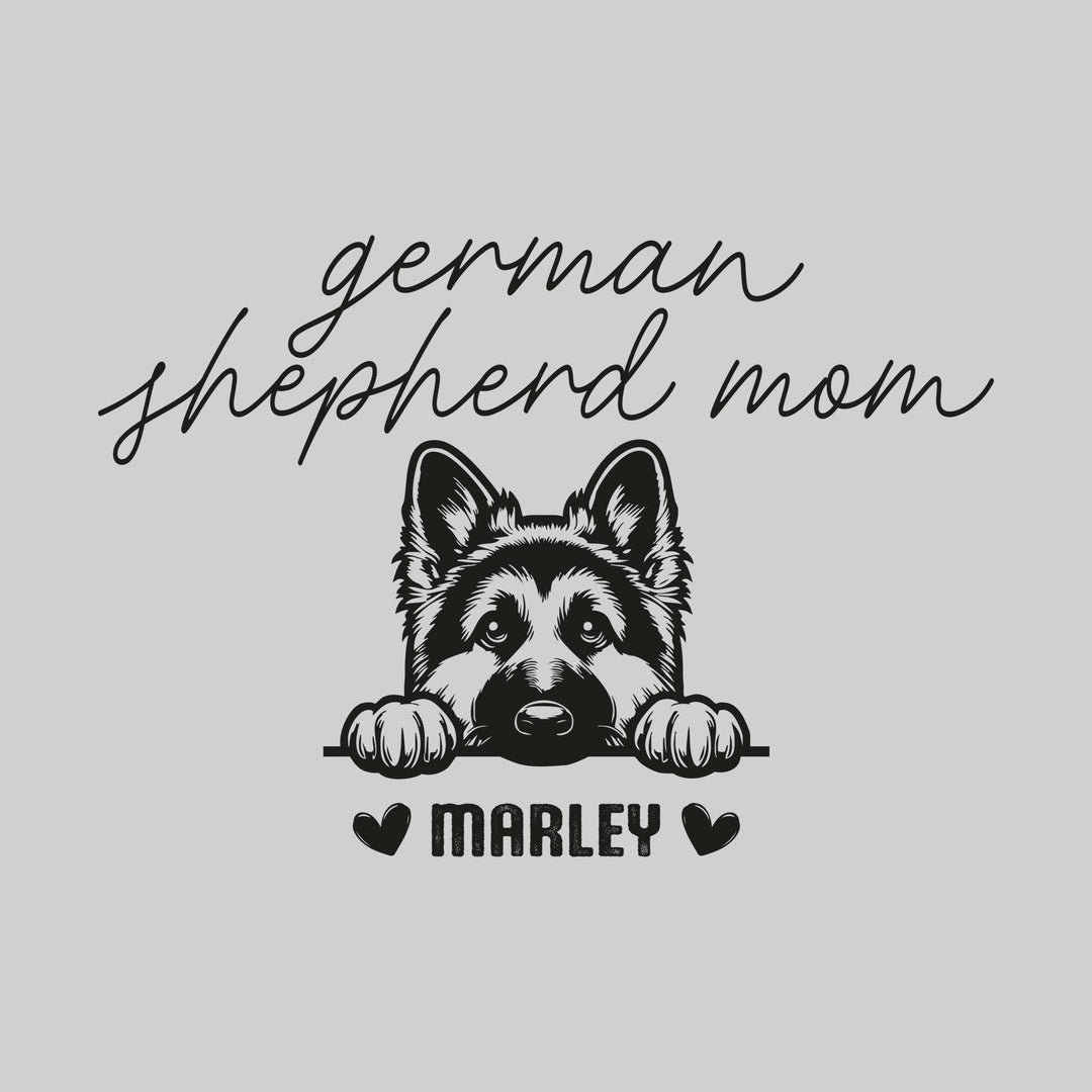 Dog Mom - Breed with Image and Pet Name - Pesonalized