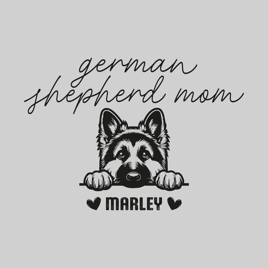 Dog Mom - Breed with Image and Pet Name - Pesonalized