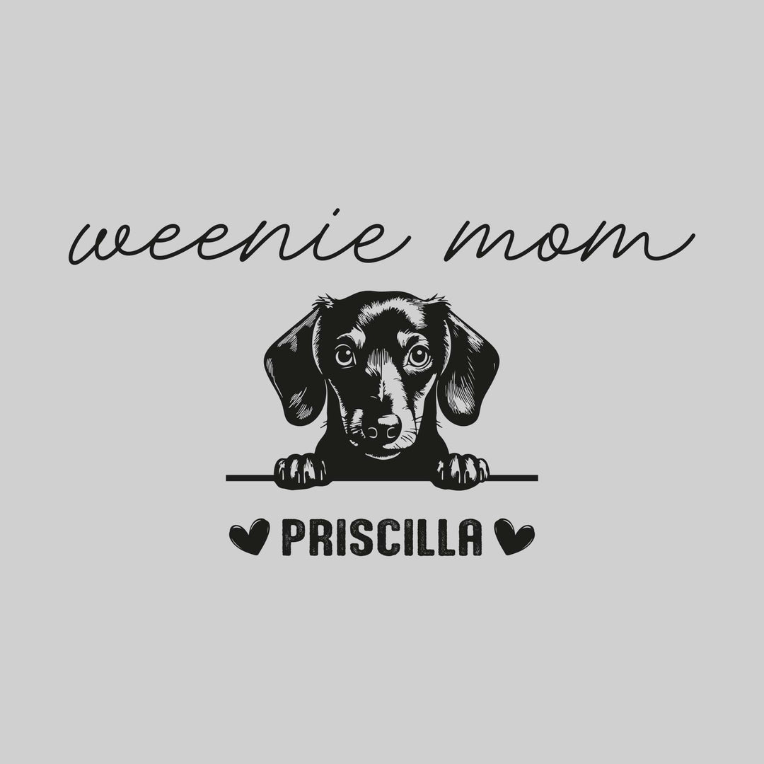 Dog Mom - Breed with Image and Pet Name - Pesonalized