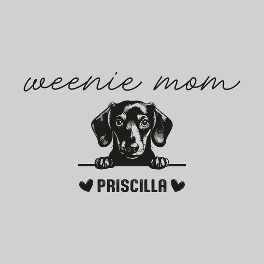 Dog Mom - Breed with Image and Pet Name - Pesonalized