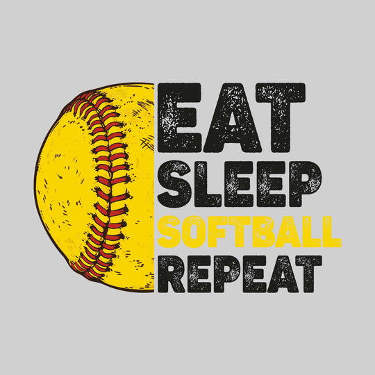 Eat Sleep Softball Repeat