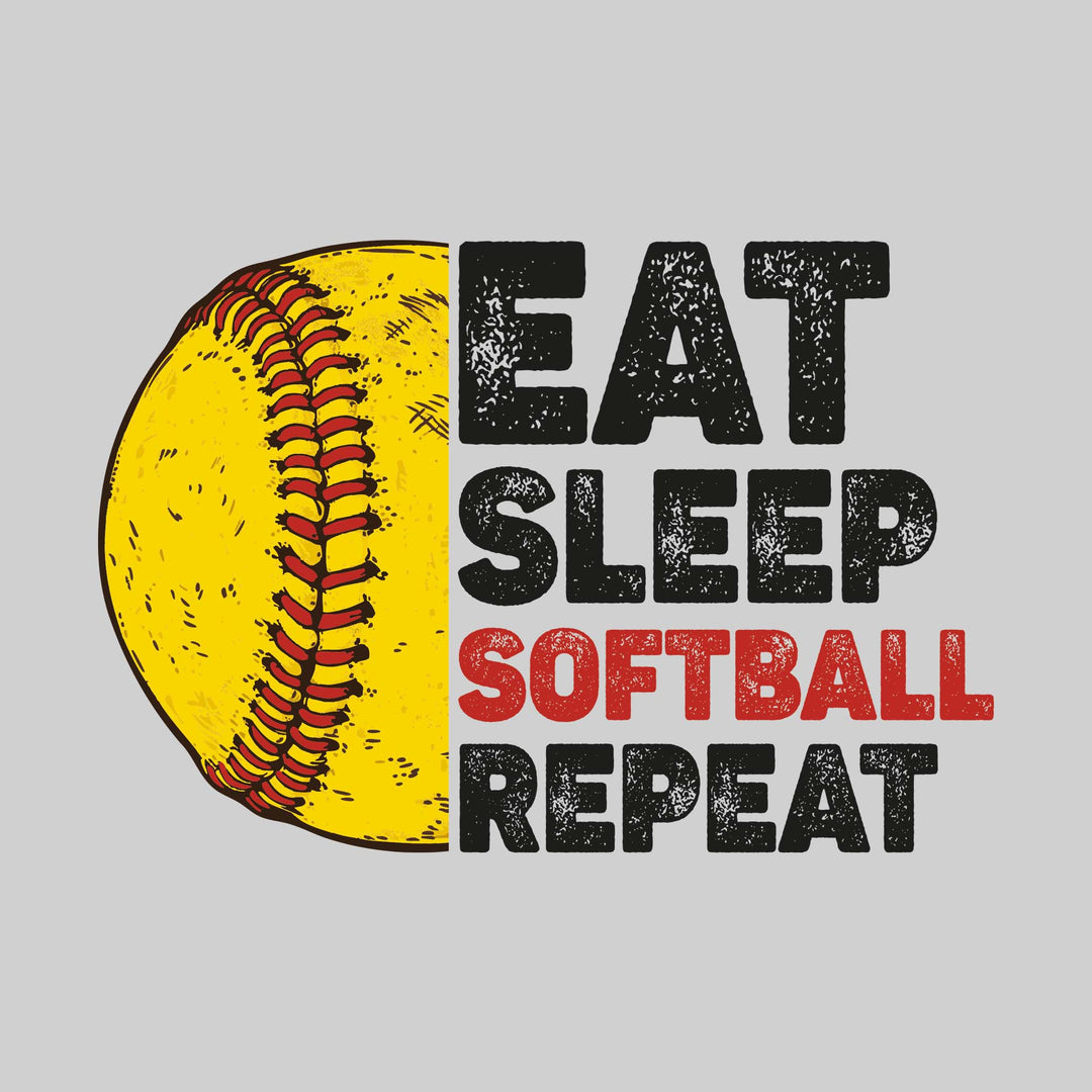 Eat Sleep Softball Repeat
