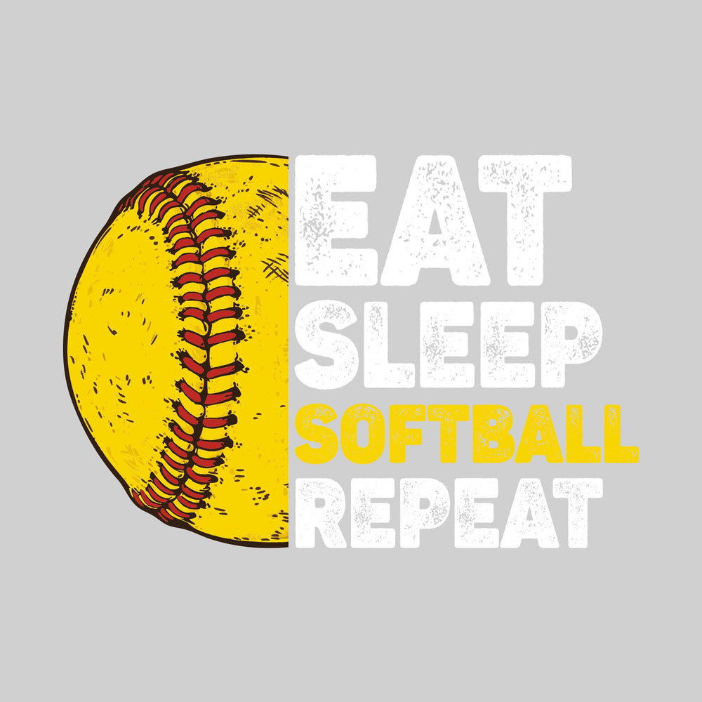 Eat Sleep Softball Repeat