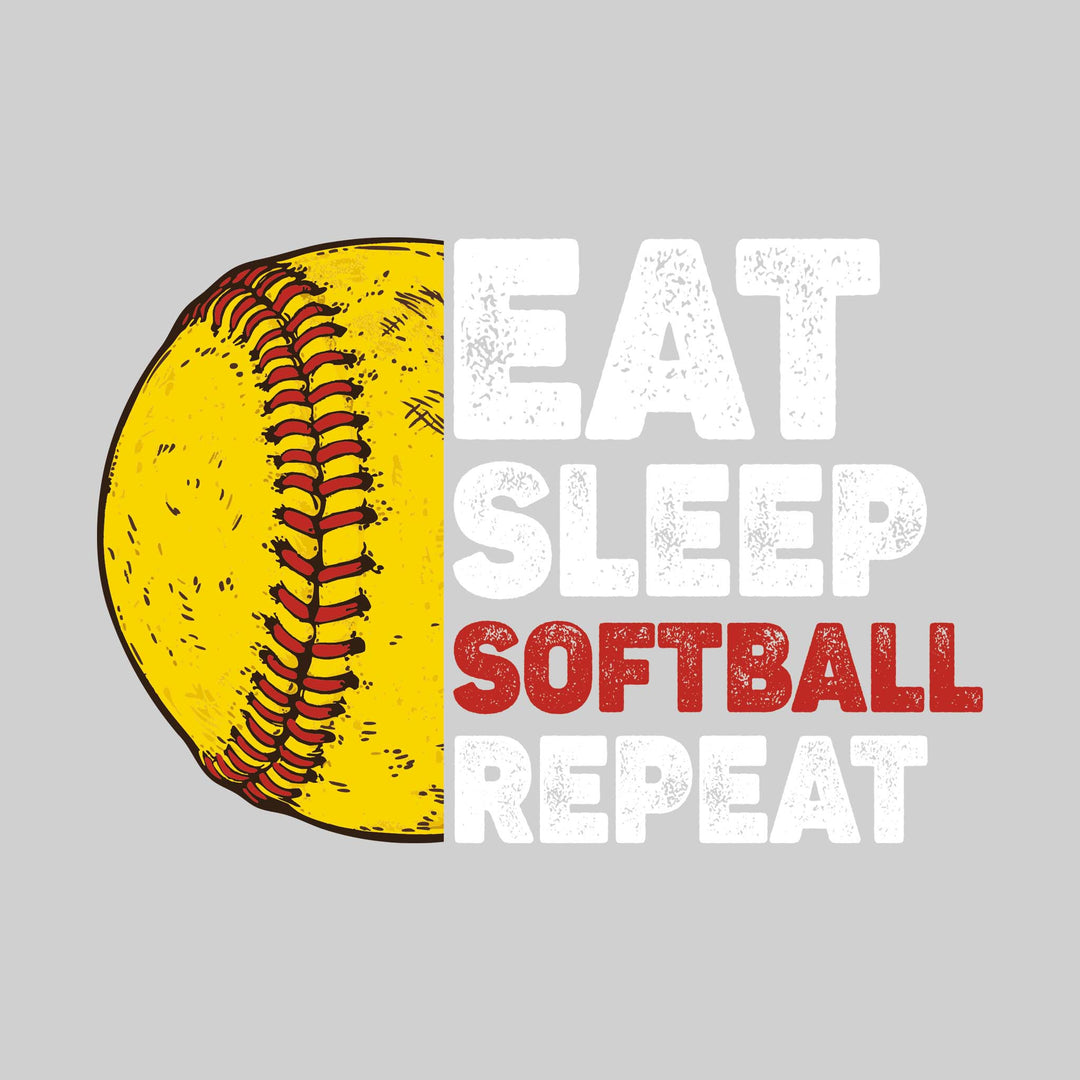 Eat Sleep Softball Repeat