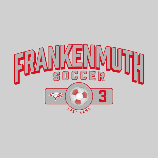Frankenmuth Eagles - Soccer - Arched School Name Over Mascot Name &amp; Number