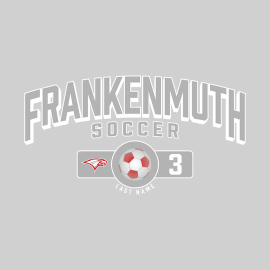 Frankenmuth Eagles - Soccer - Arched School Name Over Mascot Name &amp; Number