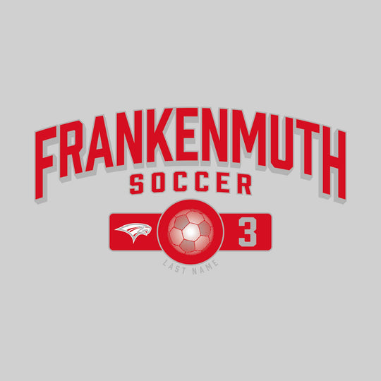 Frankenmuth Eagles - Soccer - Arched School Name Over Mascot Name &amp; Number