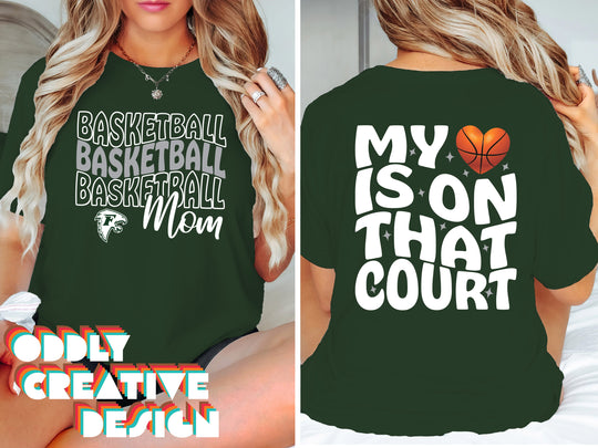 Freeland Falcons - Basketball - Basketball Mom - My Heart is on That Court