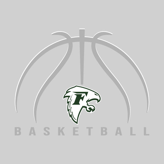 Freeland Falcons - Basketball - Basketball Text with Mascot and Grooves