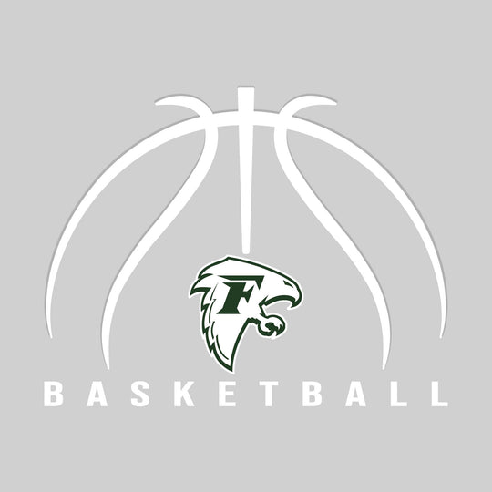 Freeland Falcons - Basketball - Basketball Text with Mascot and Grooves
