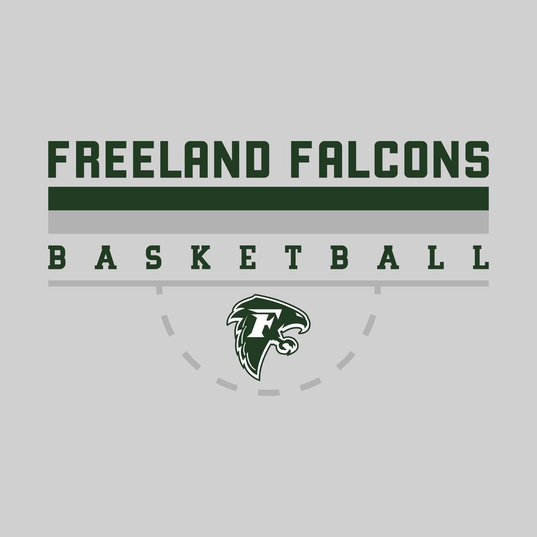Freeland Falcons - Basketball - Double Color Lines with Free-Throw Half Circle