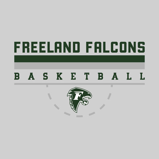 Freeland Falcons - Basketball - Double Color Lines with Free-Throw Half Circle