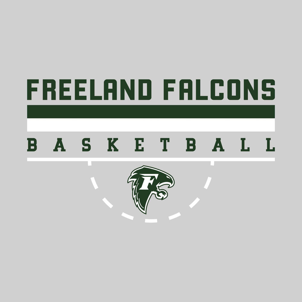 Freeland Falcons - Basketball - Double Color Lines with Free-Throw Half Circle