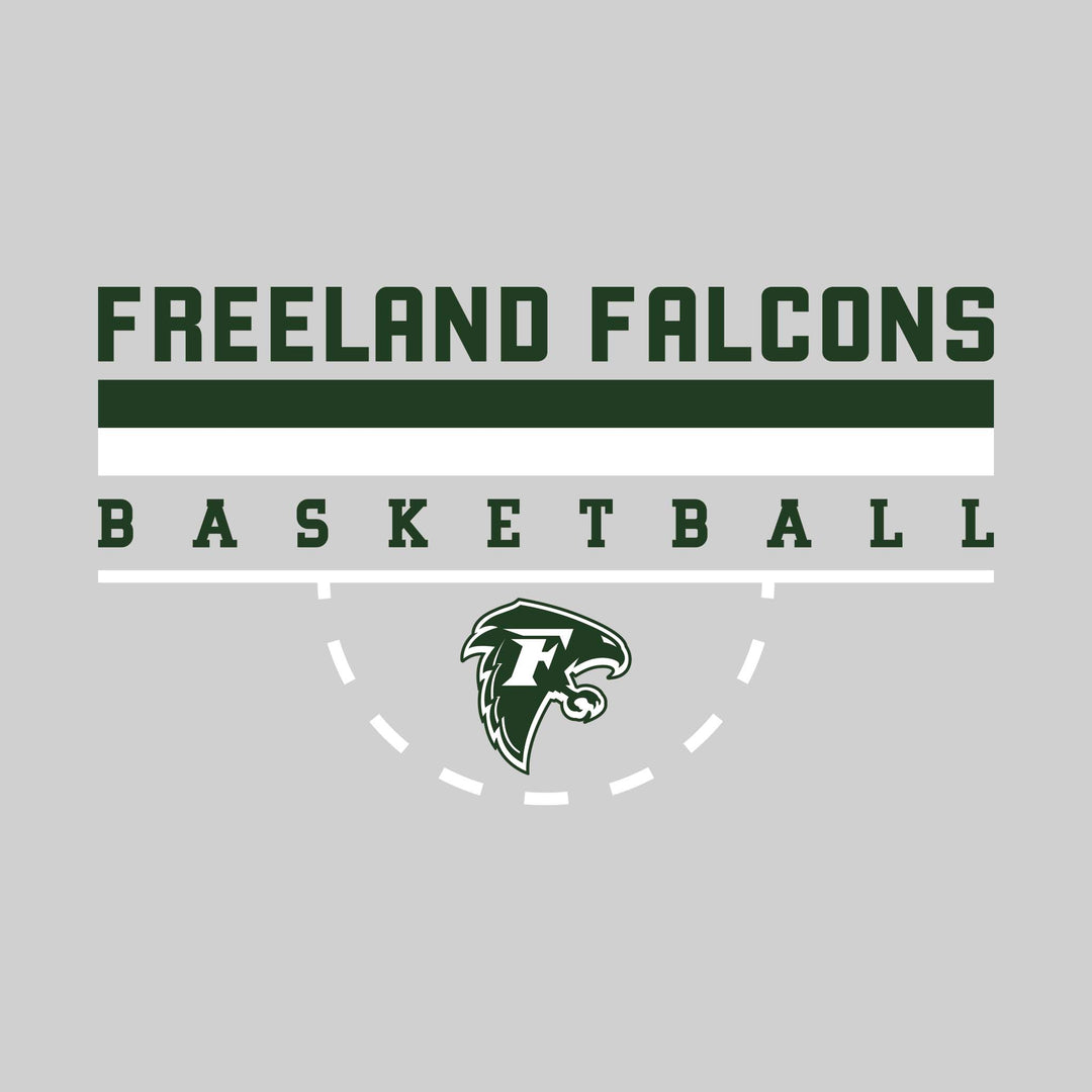 Freeland Falcons - Basketball - Double Color Lines with Free-Throw Half Circle