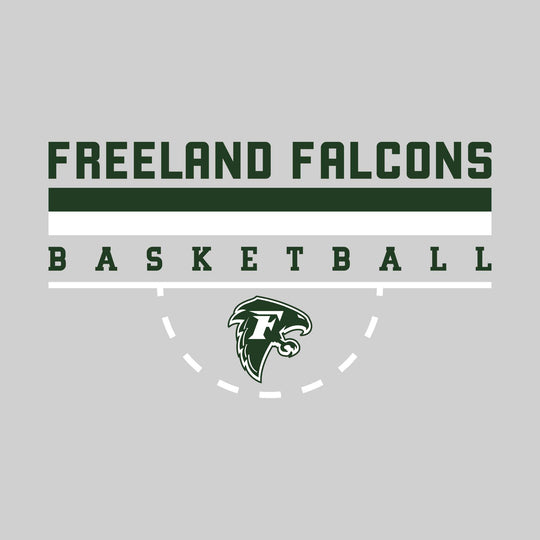 Freeland Falcons - Basketball - Double Color Lines with Free-Throw Half Circle