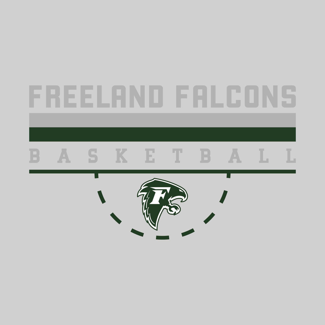 Freeland Falcons - Basketball - Double Color Lines with Free-Throw Half Circle