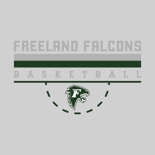 Freeland Falcons - Basketball - Double Color Lines with Free-Throw Half Circle