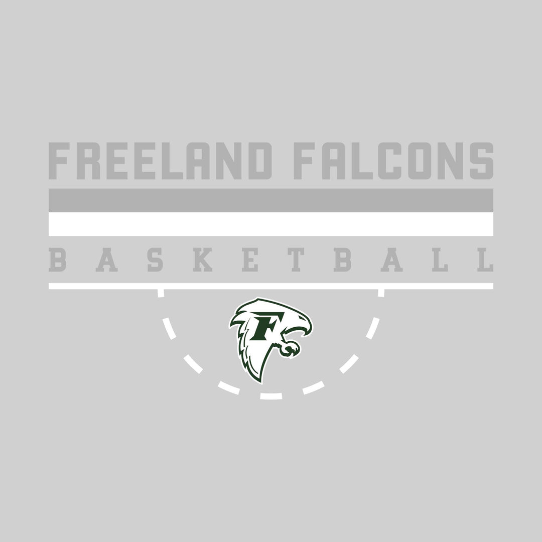 Freeland Falcons - Basketball - Double Color Lines with Free-Throw Half Circle