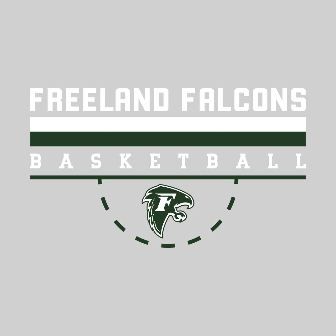 Freeland Falcons - Basketball - Double Color Lines with Free-Throw Half Circle
