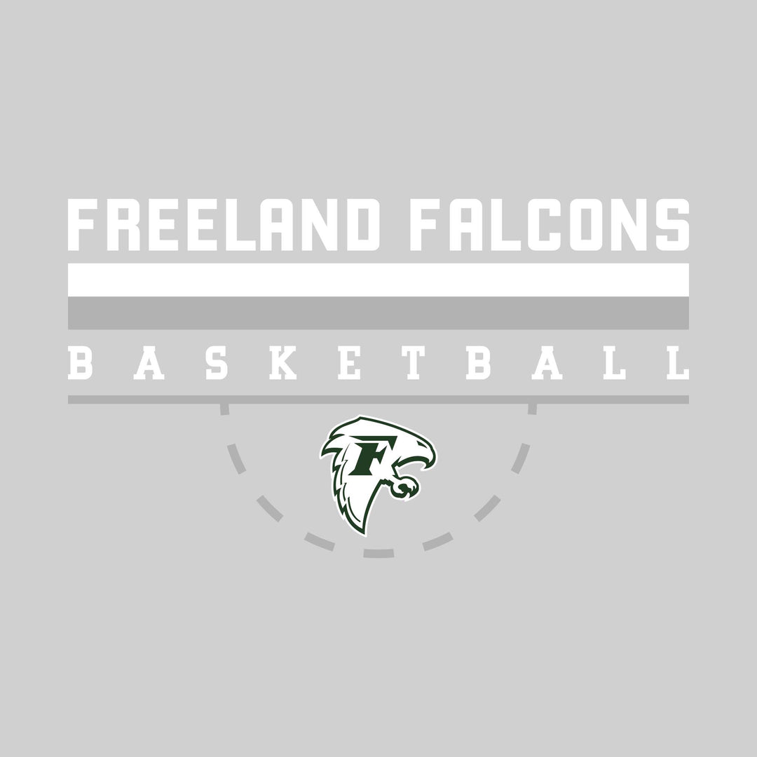 Freeland Falcons - Basketball - Double Color Lines with Free-Throw Half Circle