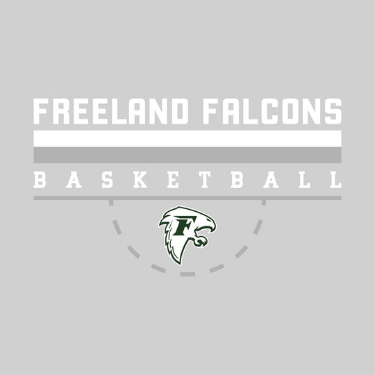 Freeland Falcons - Basketball - Double Color Lines with Free-Throw Half Circle