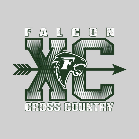 Freeland Falcons - Cross Country - XC with Arrow and Mascot